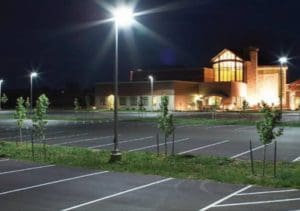 An Exterior Parking Lot of a Mall
